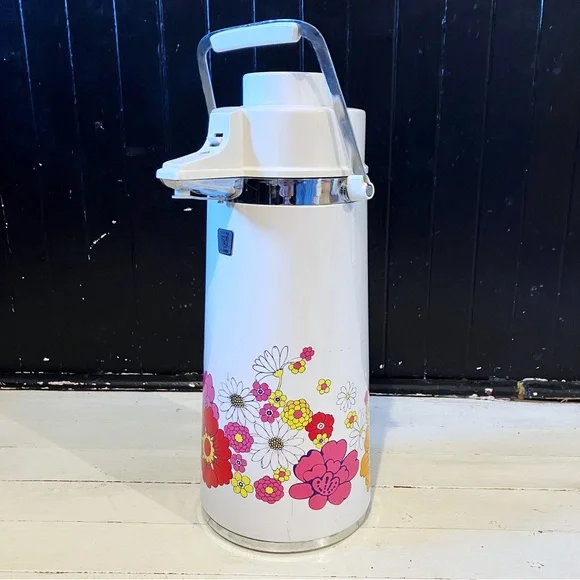 Vintage Kitchen Vintage 6s 70s Tea Thermos Coffee Pot With